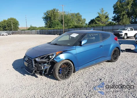 2016 Hyundai Veloster Turbo Rally Edition из США, поврежденный, VIN KMHTC6AE4GU255881